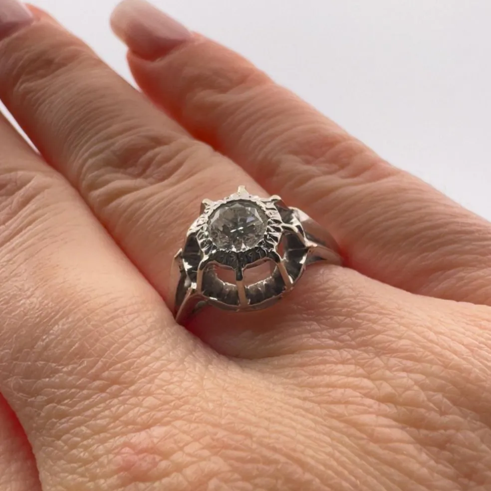 Solitaire Or Blanc & Diamant