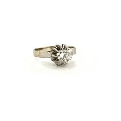 Solitaire Or Blanc 1 Diamant