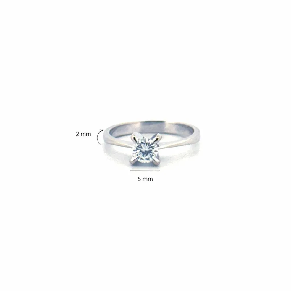 Solitaire Or Blanc & Diamant
