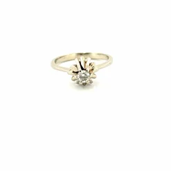 Solitaire Or Blanc Diamant