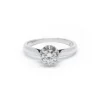 Solitaire or blanc diamant