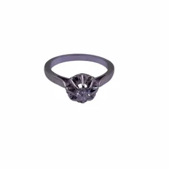Solitaire Or Blanc Diamant