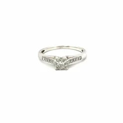 Solitaire Or Blanc Diamants