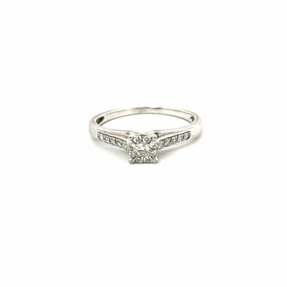 Solitaire Or Blanc Diamants