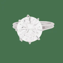Solitaire or blanc, diamant 4,02 carats.