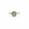 Solitaire or blanc diamants