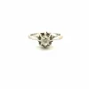 Solitaire or blanc diamant