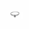 Solitaire Or Blanc Diamant