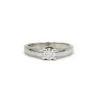 Solitaire or blanc diamant 0,37 carat