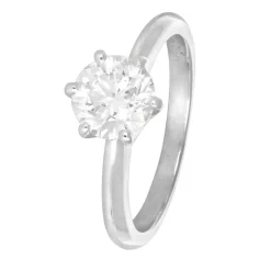 Solitaire Or blanc Diamants