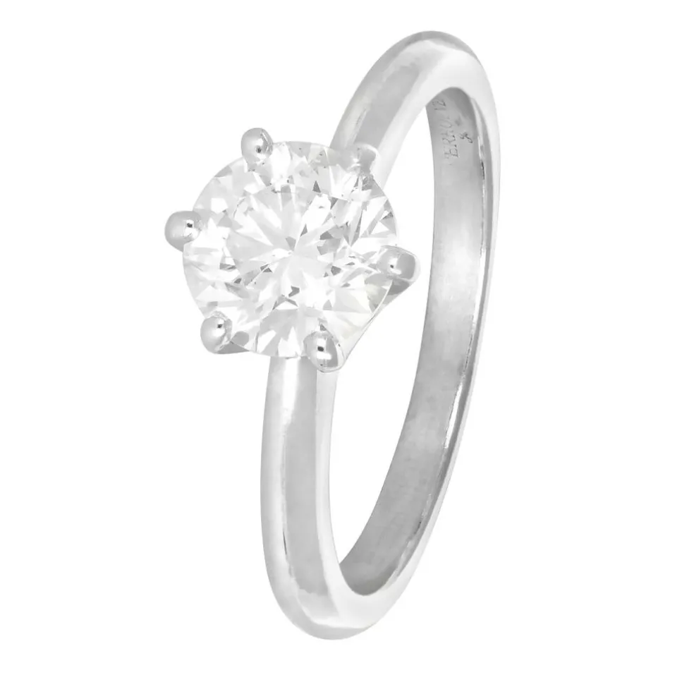 Solitaire Or blanc Diamants