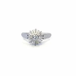 Solitaire Or Blanc Diamant