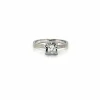Solitaire or blanc diamant