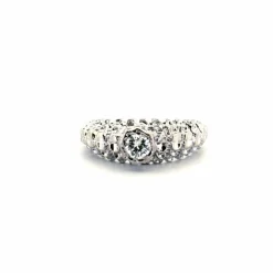 Solitaire Or blanc Diamants