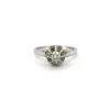 Solitaire or blanc diamant