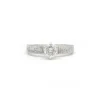 Solitaire or blanc diamant