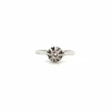 Solitaire or blanc diamants