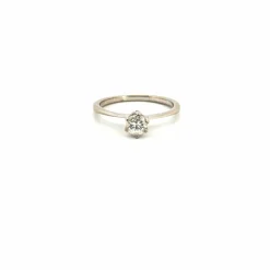 Solitaire Or Blanc Diamant