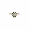 Solitaire or blanc diamant