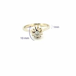 Solitaire Or Blanc Diamant