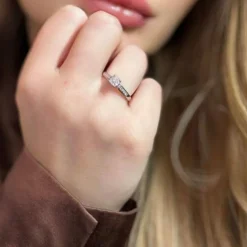 Solitaire Or Blanc Diamants