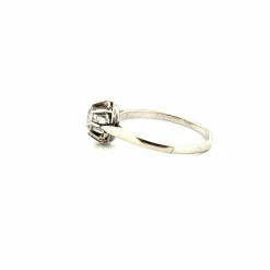 Solitaire Or Blanc Diamant