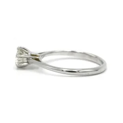 Solitaire or blanc diamant