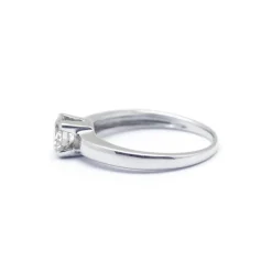 Solitaire or blanc diamant