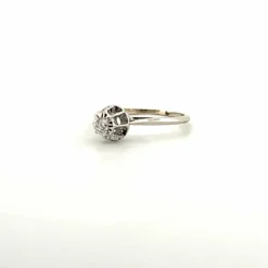 Solitaire Or Blanc Diamant