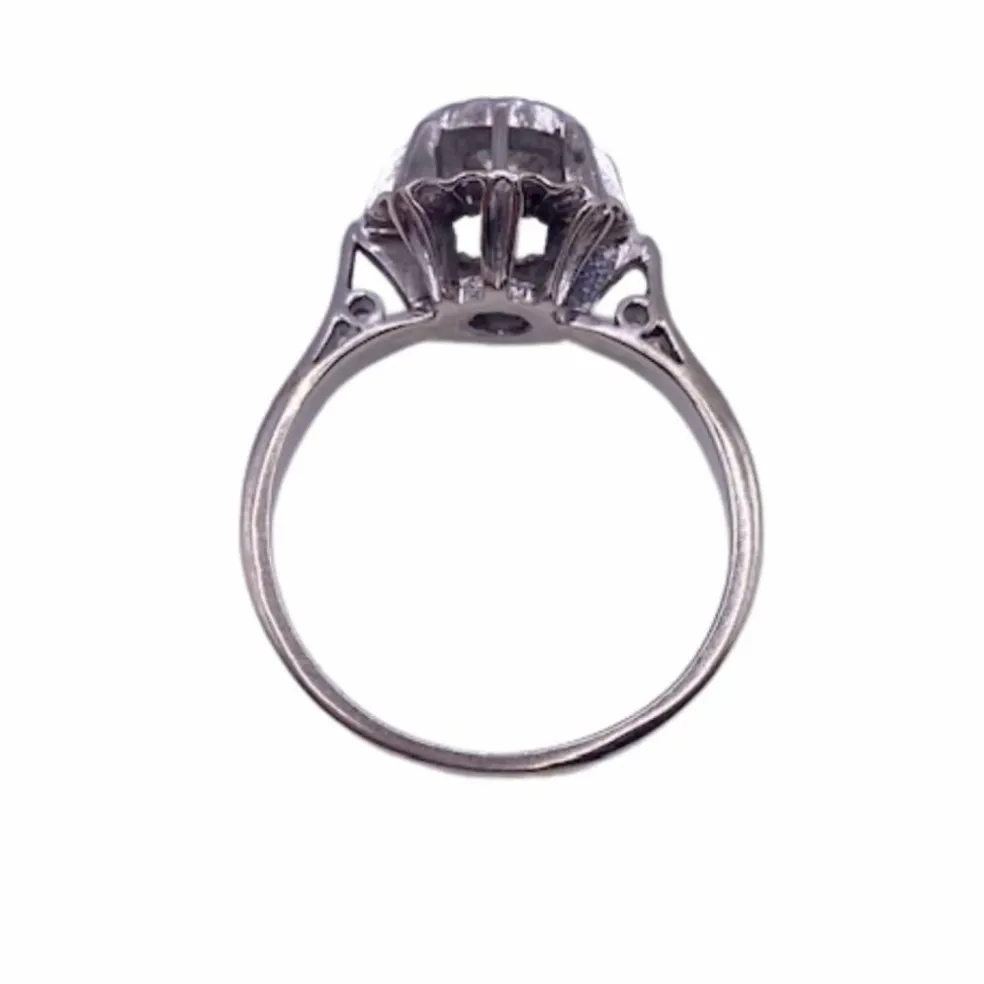 Solitaire Or Blanc Diamant