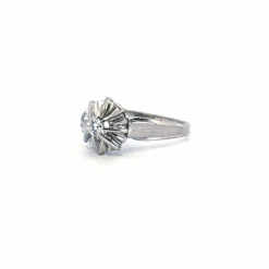 Solitaire Or Blanc Diamant
