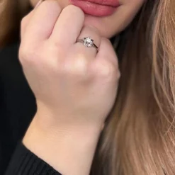 Solitaire Or Blanc Diamant