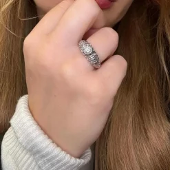 Solitaire Or blanc Diamants