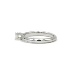 Solitaire or blanc diamant