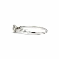 Solitaire or blanc diamant