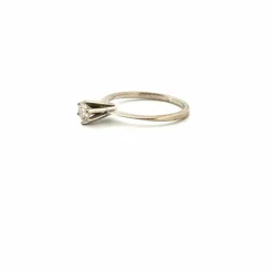 Solitaire Or Blanc Diamant