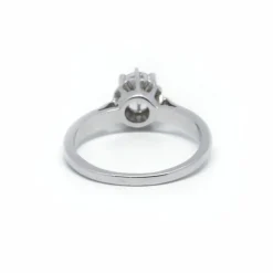 Solitaire or blanc diamant