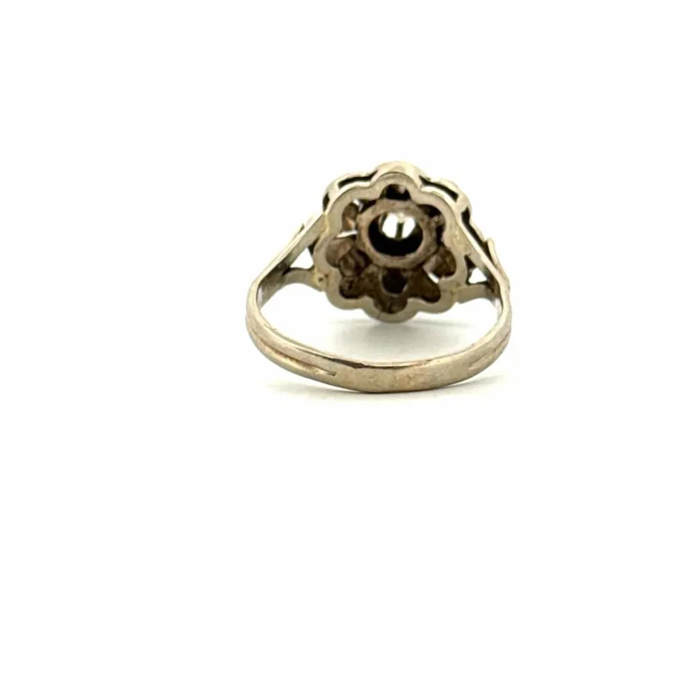 Solitaire or blanc diamant