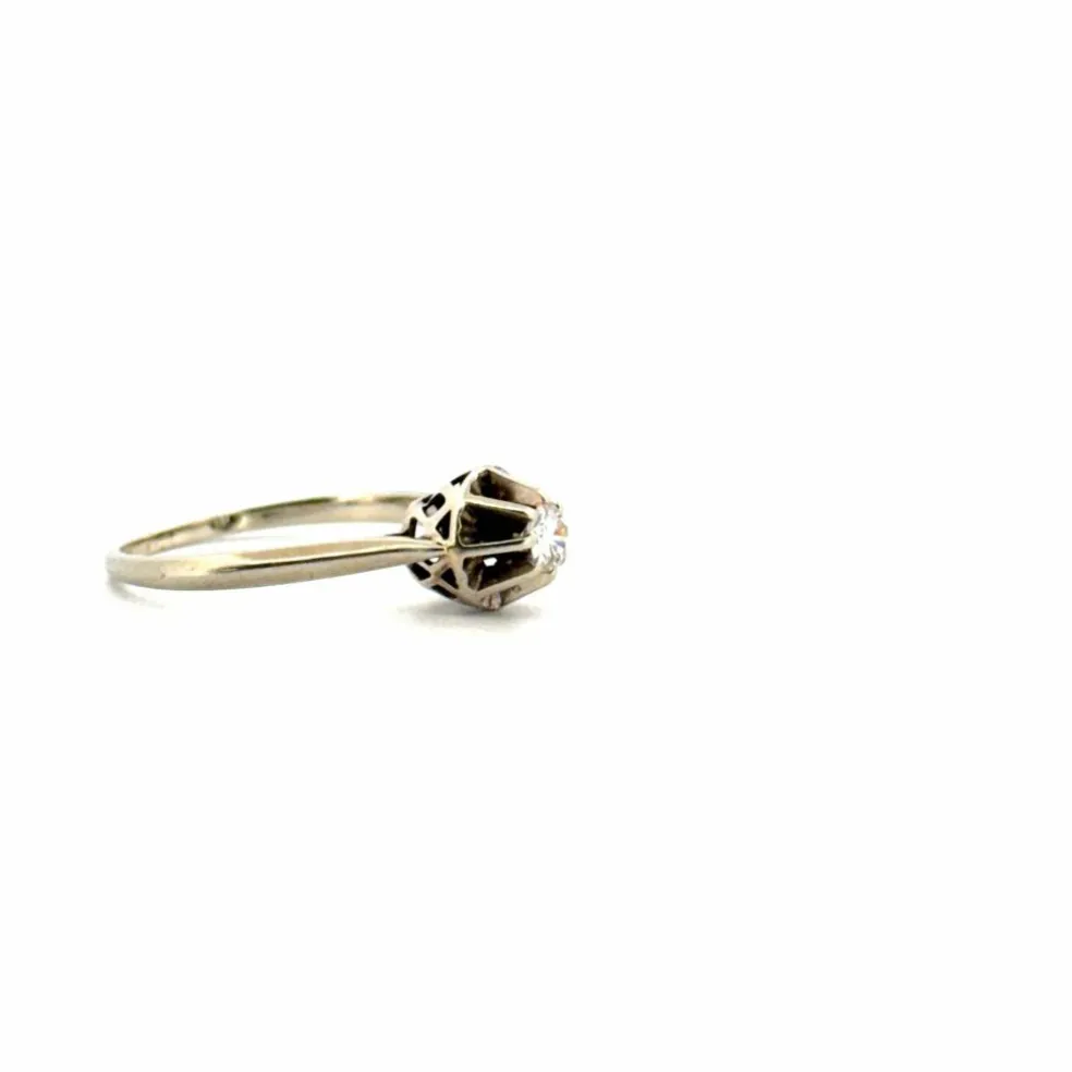 Solitaire Or Blanc Diamants
