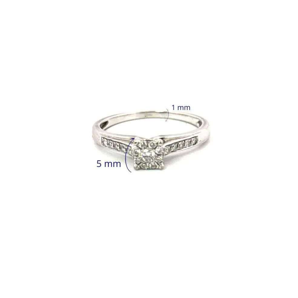 Solitaire Or Blanc Diamants