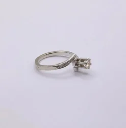 Solitaire Or Blanc Diamant
