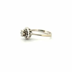 Solitaire Or Blanc Diamant