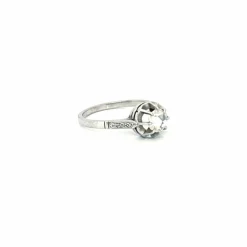 Solitaire Or Blanc Diamant
