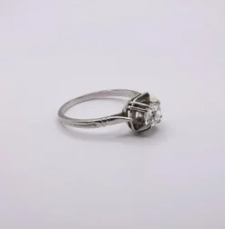 Solitaire Or Blanc Diamant