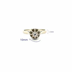 Solitaire Or Blanc Diamant
