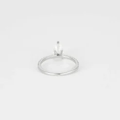 Solitaire or blanc diamant poire