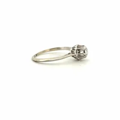 Solitaire Or Blanc Diamant