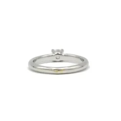 Solitaire or blanc diamant