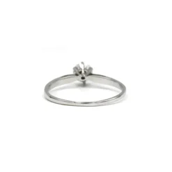 Solitaire or blanc diamant