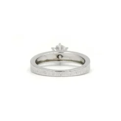 Solitaire or blanc diamant